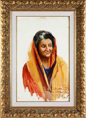 Налбандян Дмитрий Аркадьевич. Портрет Индиры Ганди 